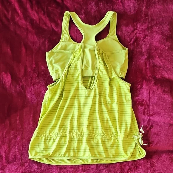 Yellow Striped Racerback Tank Top - Picture 2 of 2